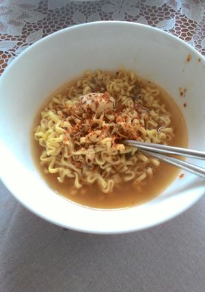 Foto resep Spicy homemade ramen (bkn mie instan)