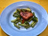 Fried Salmon with veggie