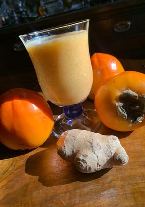 O poză a rețetei Smoothie cu kaki.