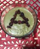 Manjar de leche de amaranto y matcha