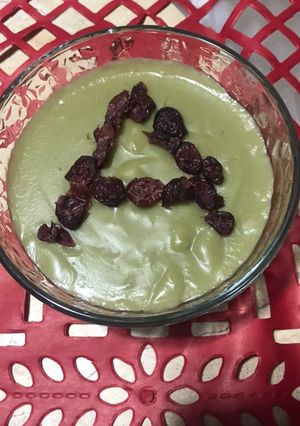 Una foto de Manjar de leche de amaranto y matcha