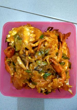 Foto resep kepiting saos padang hot👌