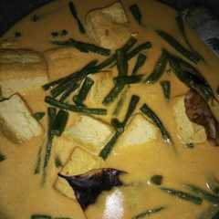 รูปของ gulai tahu + kacang panjang