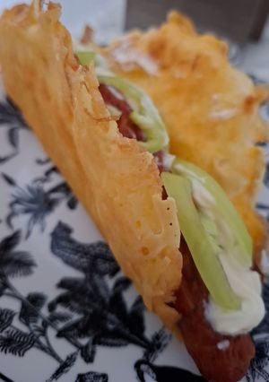 Keto taco tojásból és sajtból – gluténmentes, low carb recept recept fotója