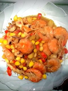 Foto resep Udang Sotong tumis suka suka