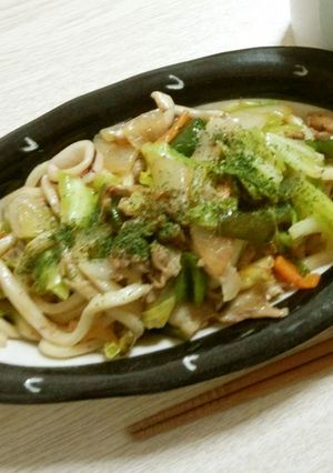 A picture of Quick and Light Japanese-Style Seafood Yaki Udon (10 Minutes).