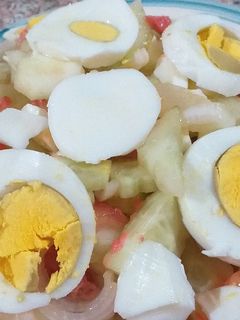 صورة لوصفة سلاطة الخيار والبيض