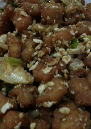 Foto resep ayam goreng tepung telor asin
