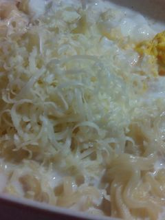 Foto resep Mie Kuah Susu Keju Telur