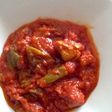 Magra con tomate y pimientos verdes