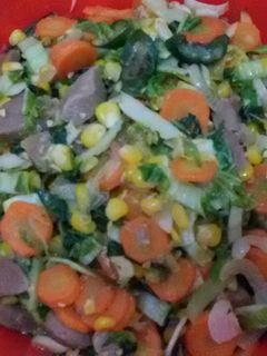 Foto resep Tumis WorBaSaGung (Wortel, Baso, Sawi, Jagung)