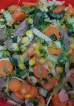 Foto resep Tumis WorBaSaGung (Wortel, Baso, Sawi, Jagung)