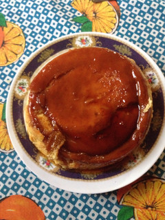 Una foto de Flan napolitano
