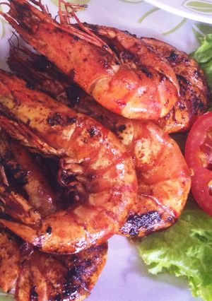 Foto resep Udang bakar madu pedas
