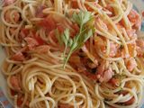 Espaguetti con salmón