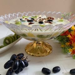 A picture of Creamy fruit chaat without cream or yogurt (milk based).