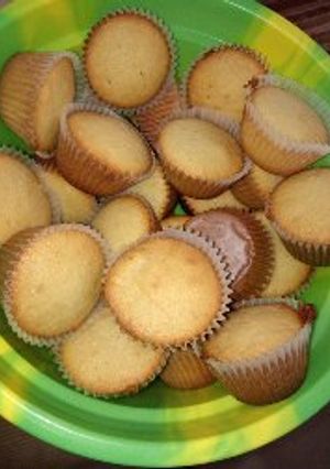 A picture of My plain vanilla cupcake.