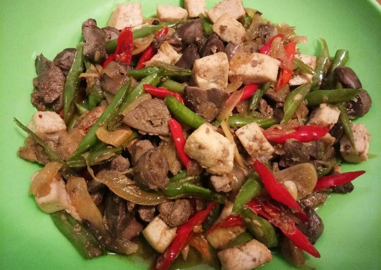 Resep Tumis Buncis Tahu Ati Ayam, Anti Gagal