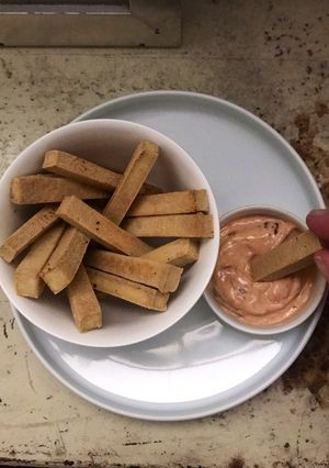 Una foto de Tofu fries