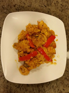 Una foto de Arroz a la cazuela con pollo o conejo