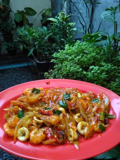 Foto resep Udang Cumi Saus Padang