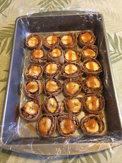 Una foto de Postre banana sushi 