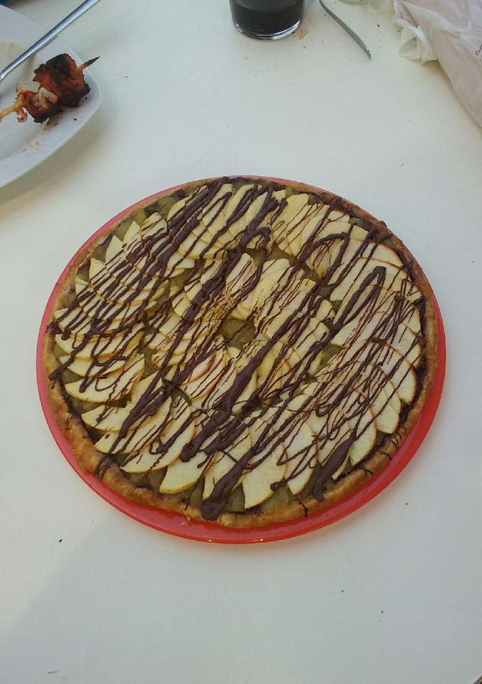 Una foto de Tarta de manzana con un toque