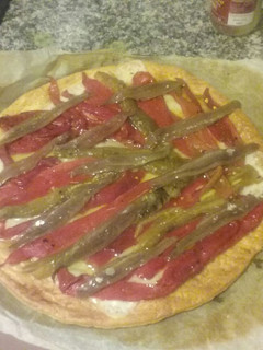 Una foto de Pizza de escalivada