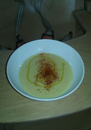 Una foto de Crema de lentejas rojas