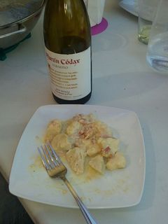 Una foto de Pechuga de pollo a la carbonara