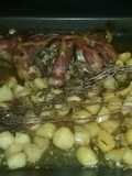 Cabrito de casa Modesto (Escalona) al horno con patatitas del huerto