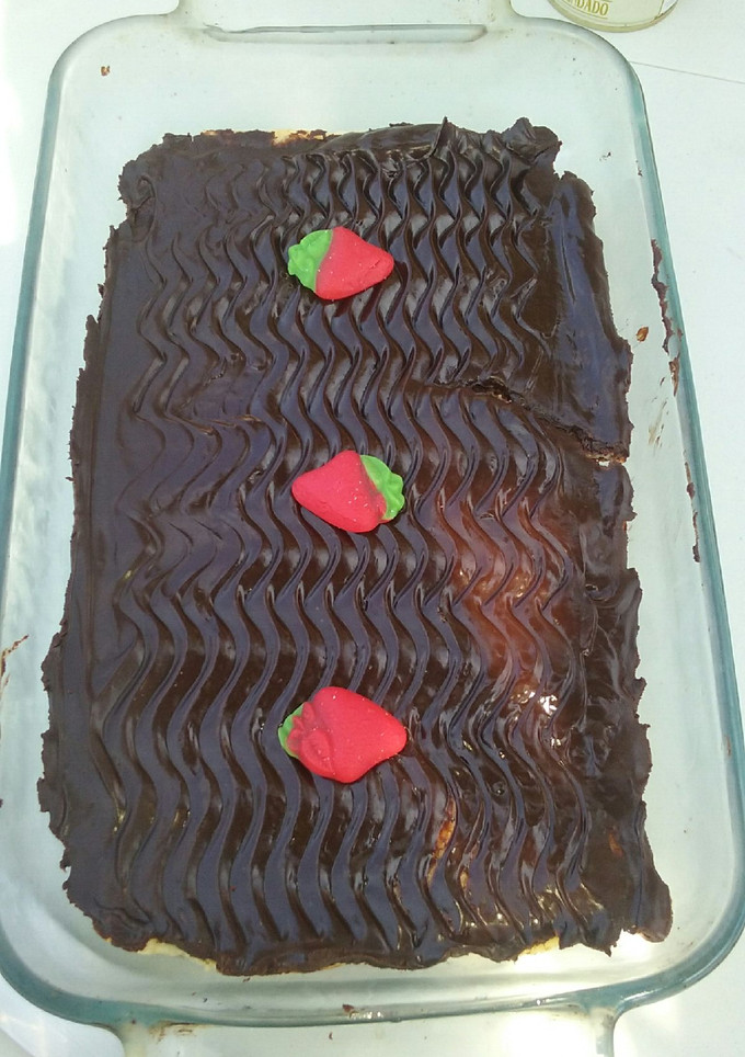 Una foto de Pastel de queso y chocolate