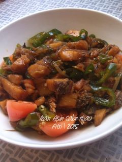 Foto resep Ikan Asin Cabe Hijau