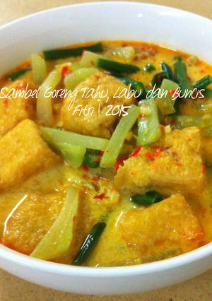 Foto resep Sambel Goreng Labu, Tahu dan Buncis