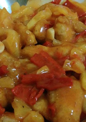 Foto resep ayam asam manis saus nanas