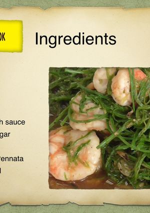รูปของ ผัดชะอมกุ้งไฟแดง / Cha om koong faidang / Fried shrimp with Acacia Pennata