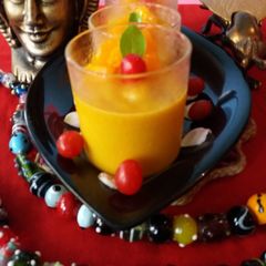 A picture of Brazilian mango mousse.