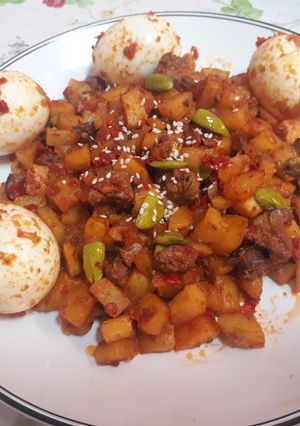 Foto resep Sambal goreng kentang ati telur
