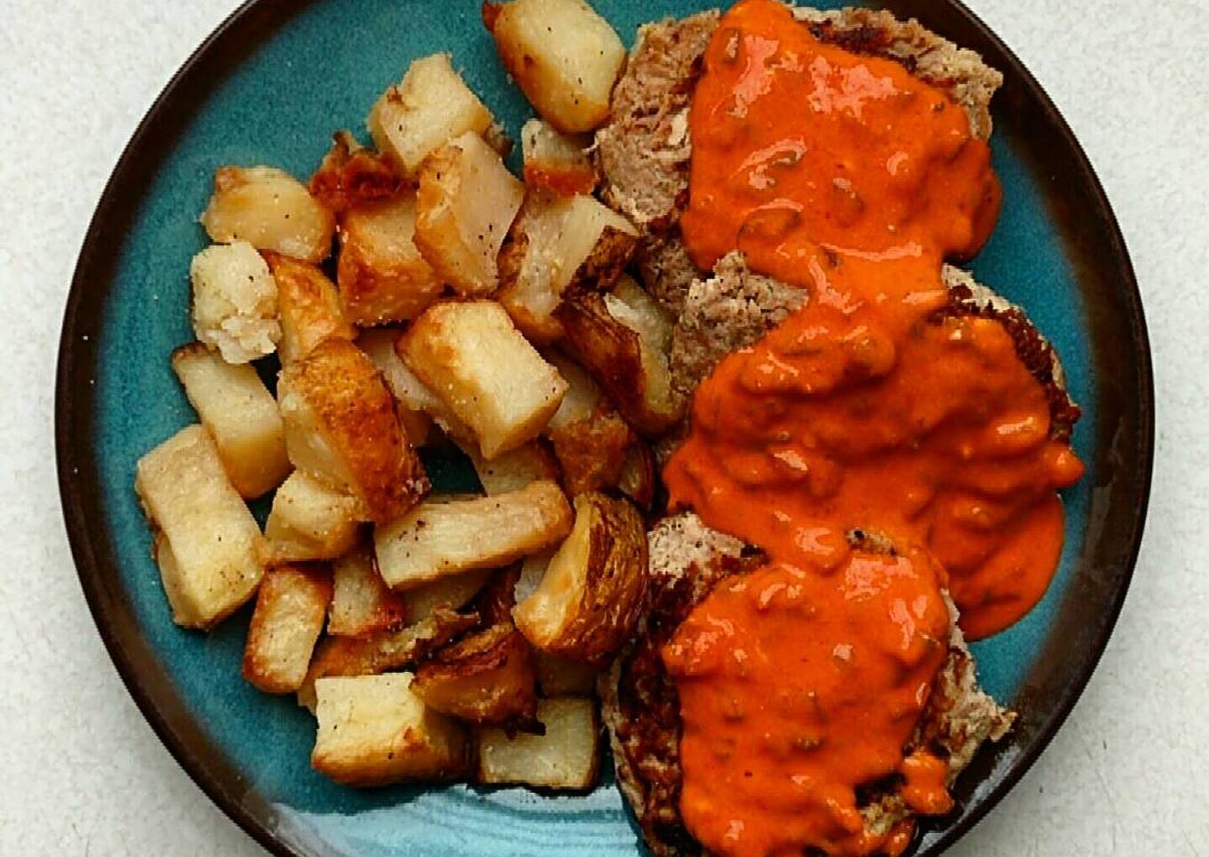 Tuna Patties with Roasted Potatoes