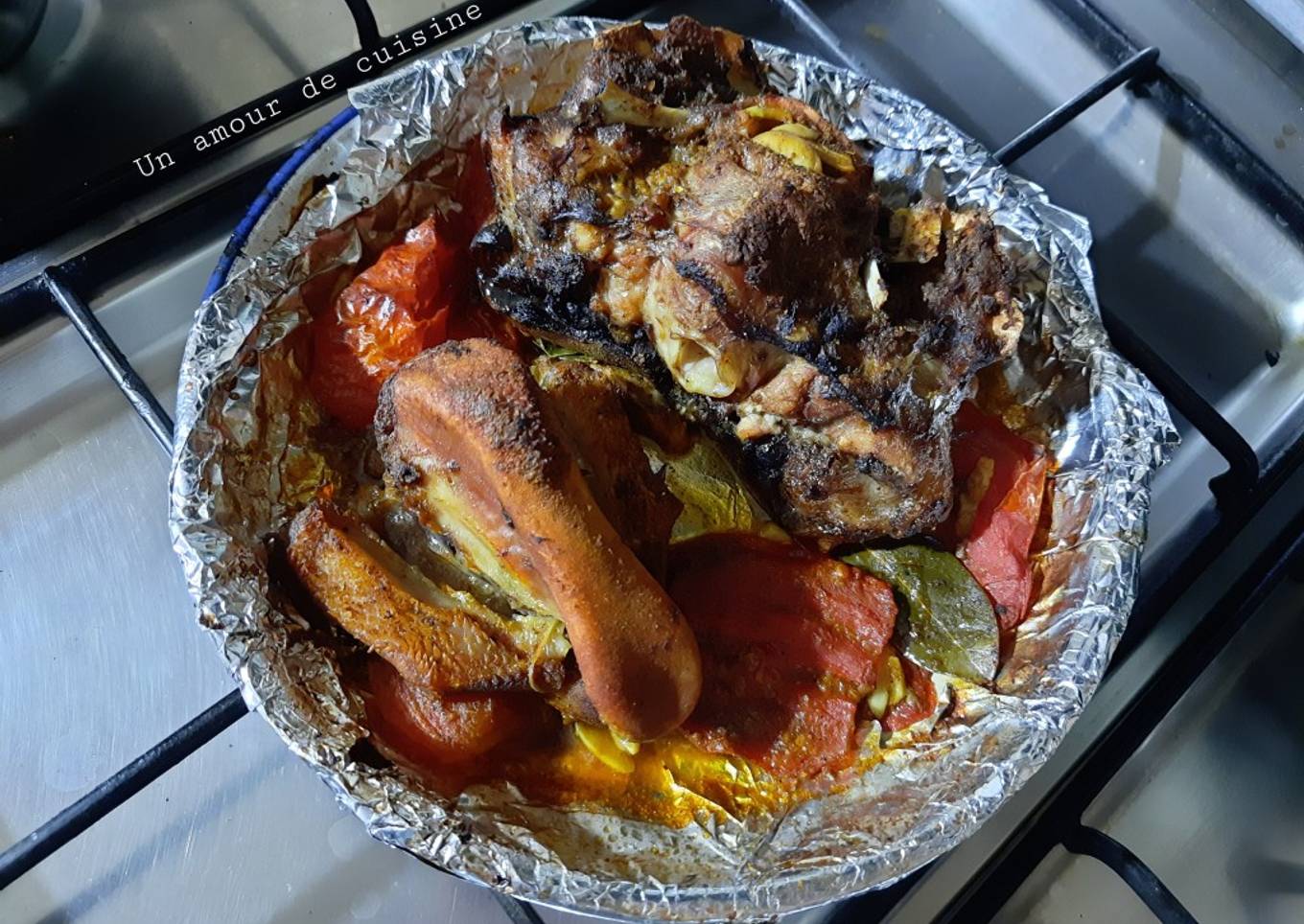 Bouzelouf r么ti/ t锚te de mouton r么ti 馃悘