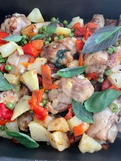 Foto di Pollo al forno con verdure