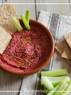Una foto de Hummus de remolacha con Thermomix