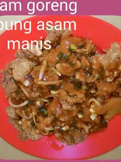 Foto resep Ayam goreng tepung asam manis
