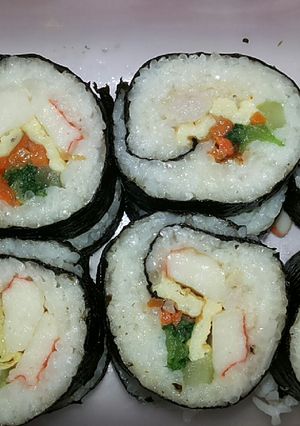 Foto resep 1. Gimbab buat bekal sekolah anak atau ke kantor
