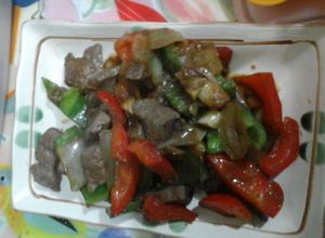 Foto resep Hati sapi masak paprika merah n hijau