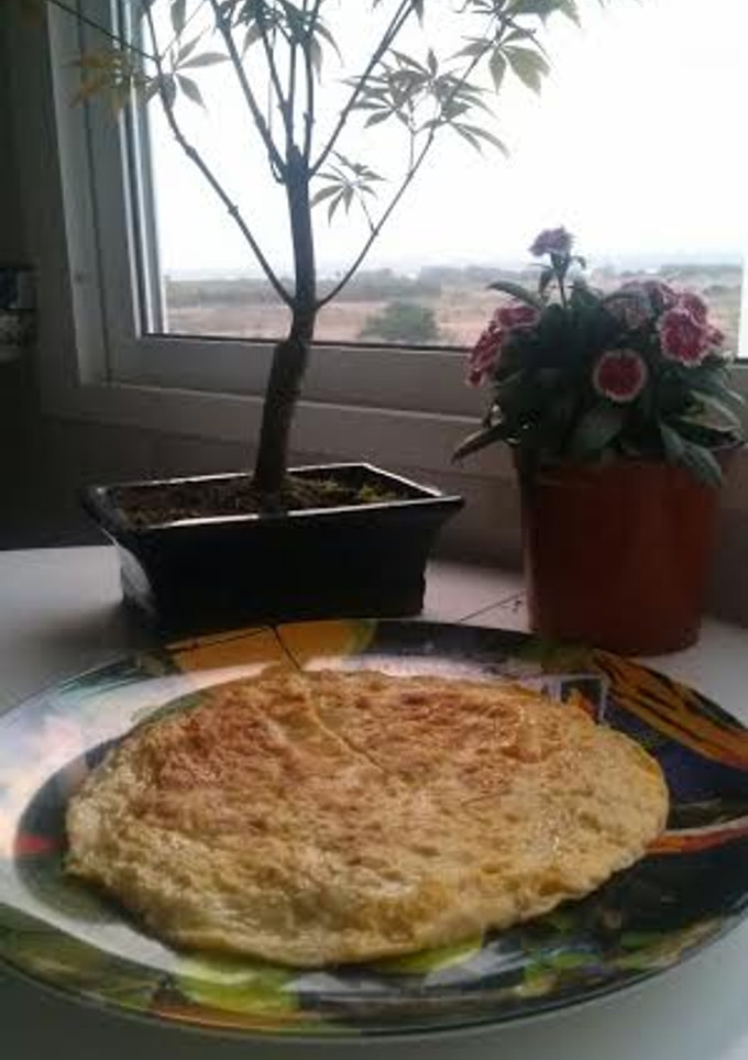 Una foto de Tortilla de manzana flambeada