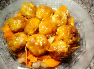 Hình của món Thịt viên chiên sốt chua ngọt 🍛.