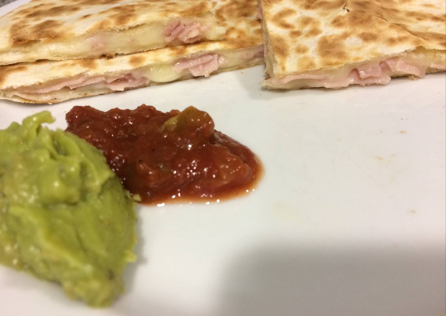 Quesadilla de jamón york y queso facilísima Receta de Lucia Cookpad