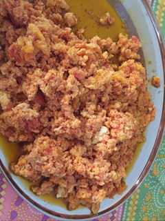 Una foto de Revuelto de tomate frito