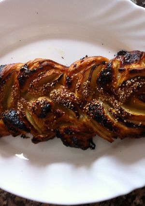 Una foto de Trenza rellena de membrillo
